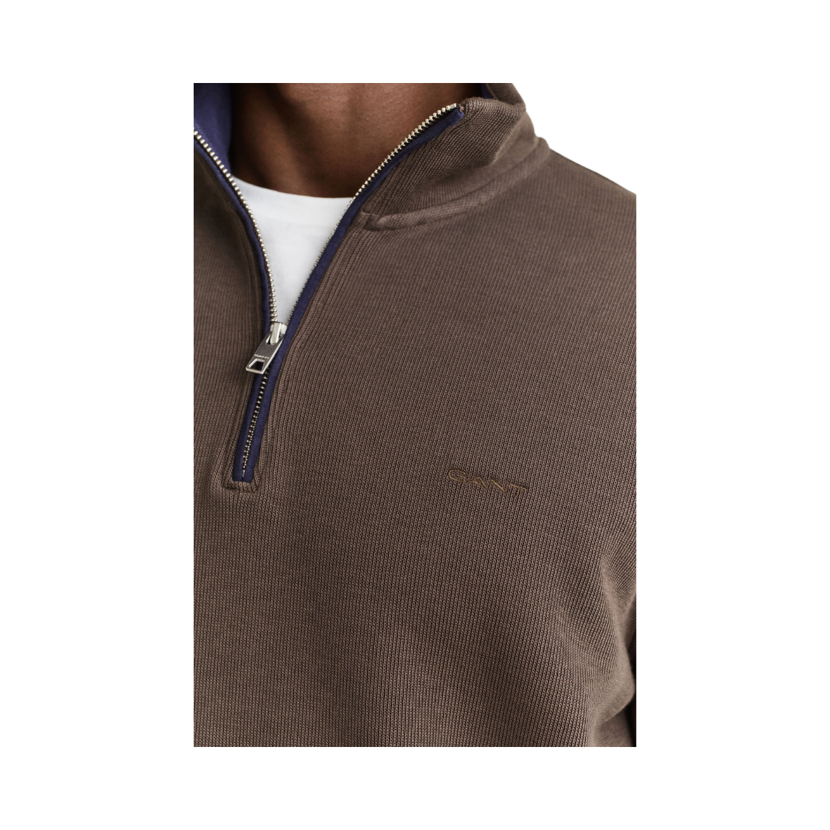 Sacker Rib Half Zip - Shadow Brown