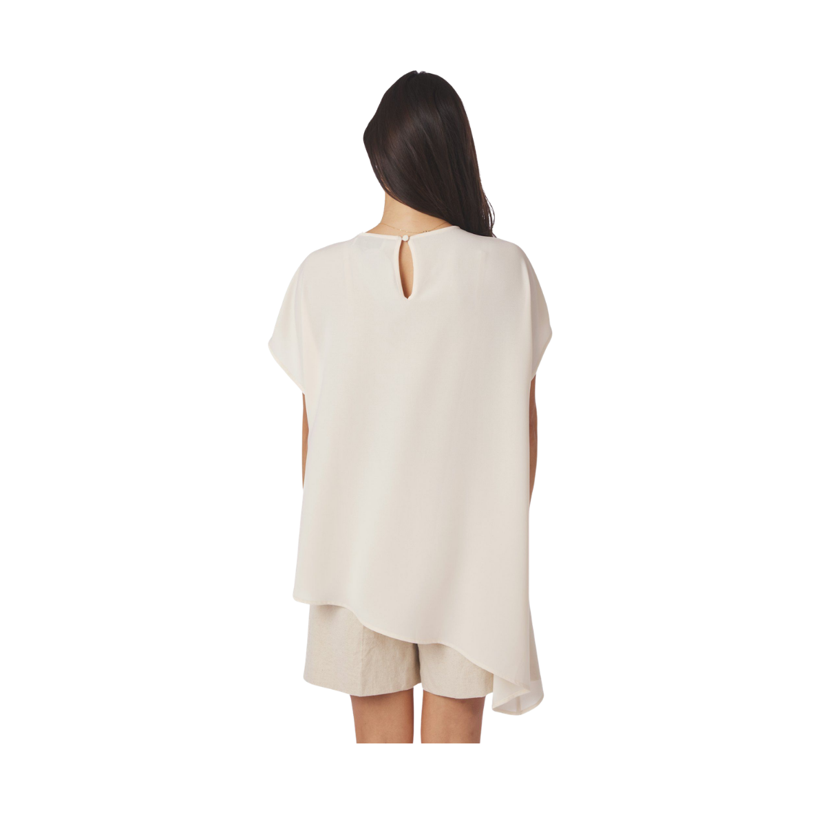 Nerita Asymmetric Blouse - Off White