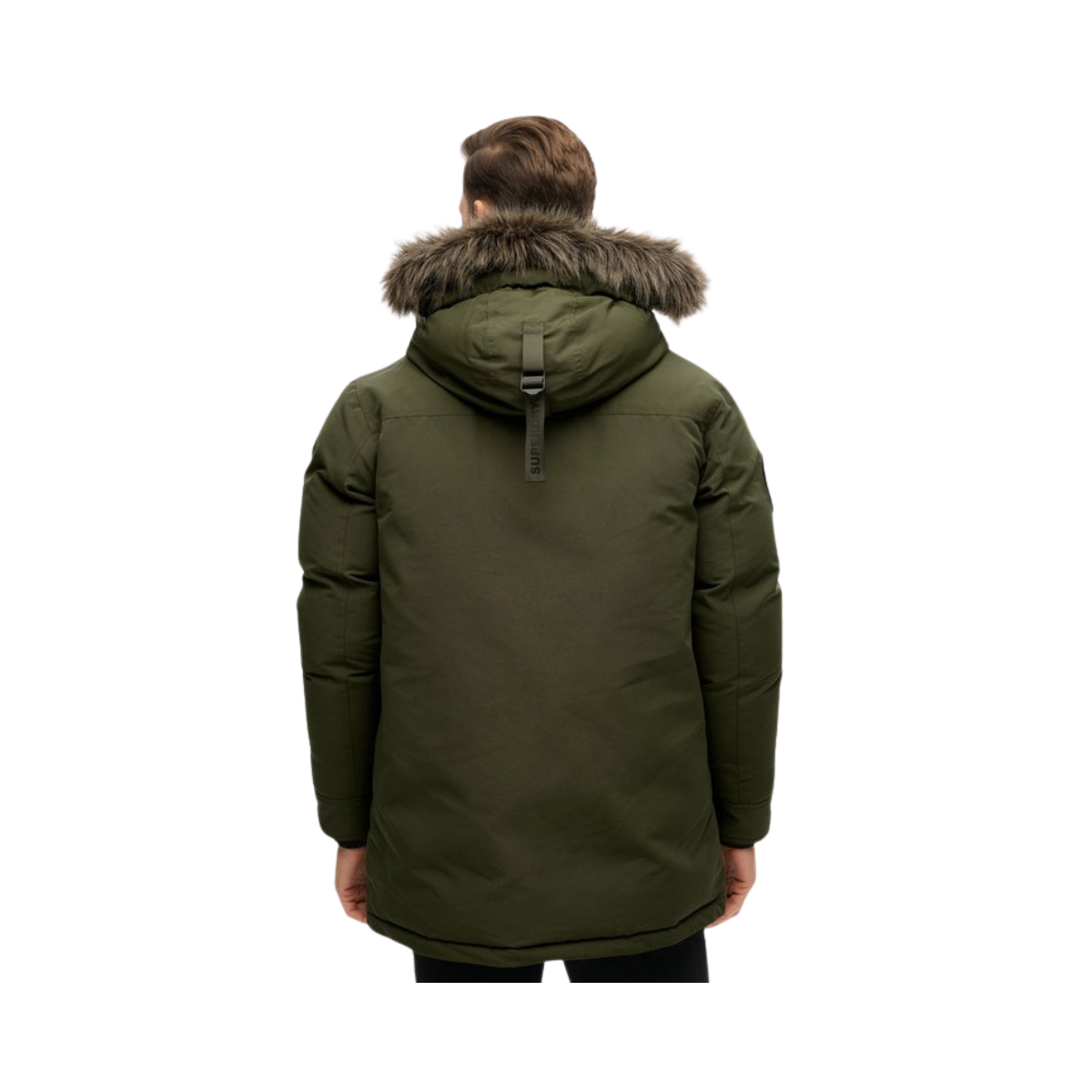 Everest Faux Fur Parka Jacket - D8B Army Khaki Green