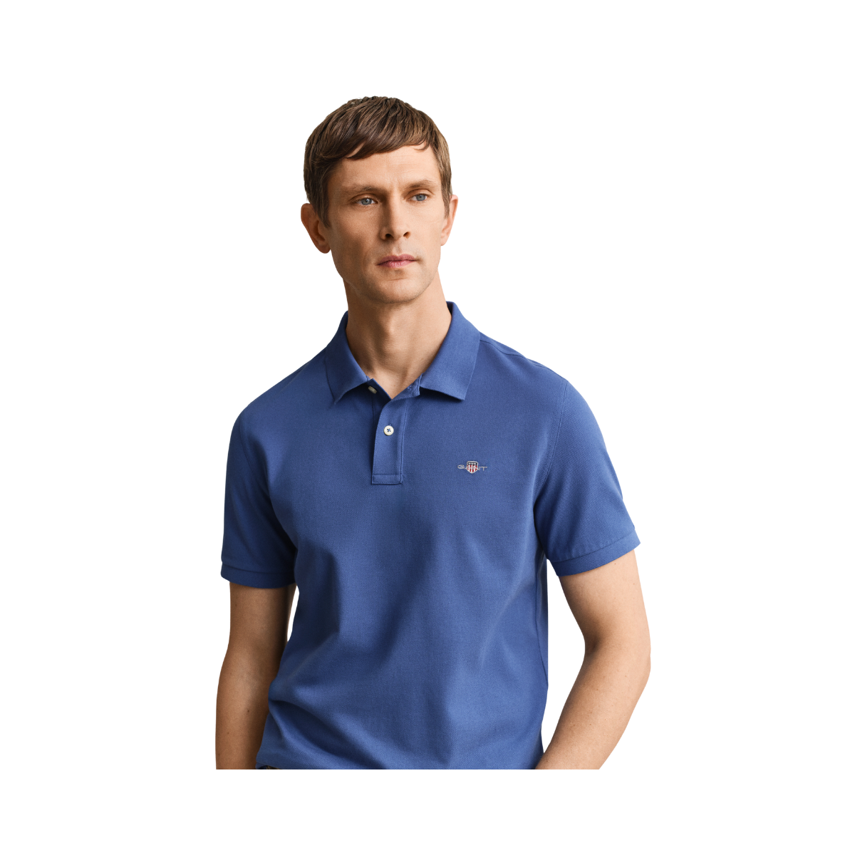 Shield SS Pique Polo - VINTAGE BLUE