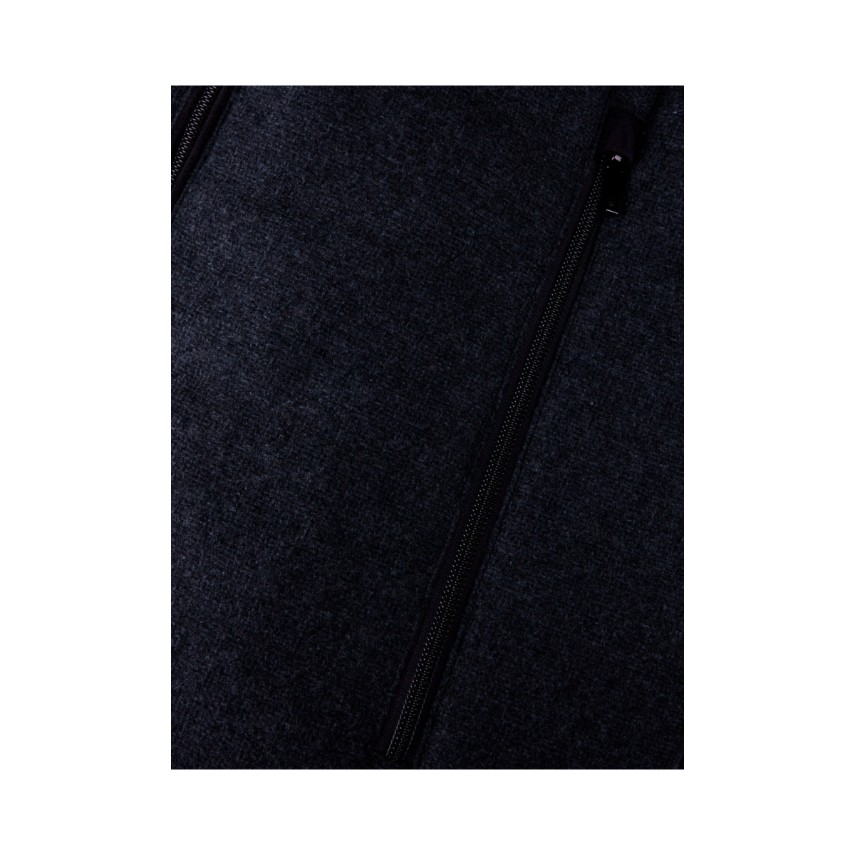 Vest Zip Alcantra Textured - Navy