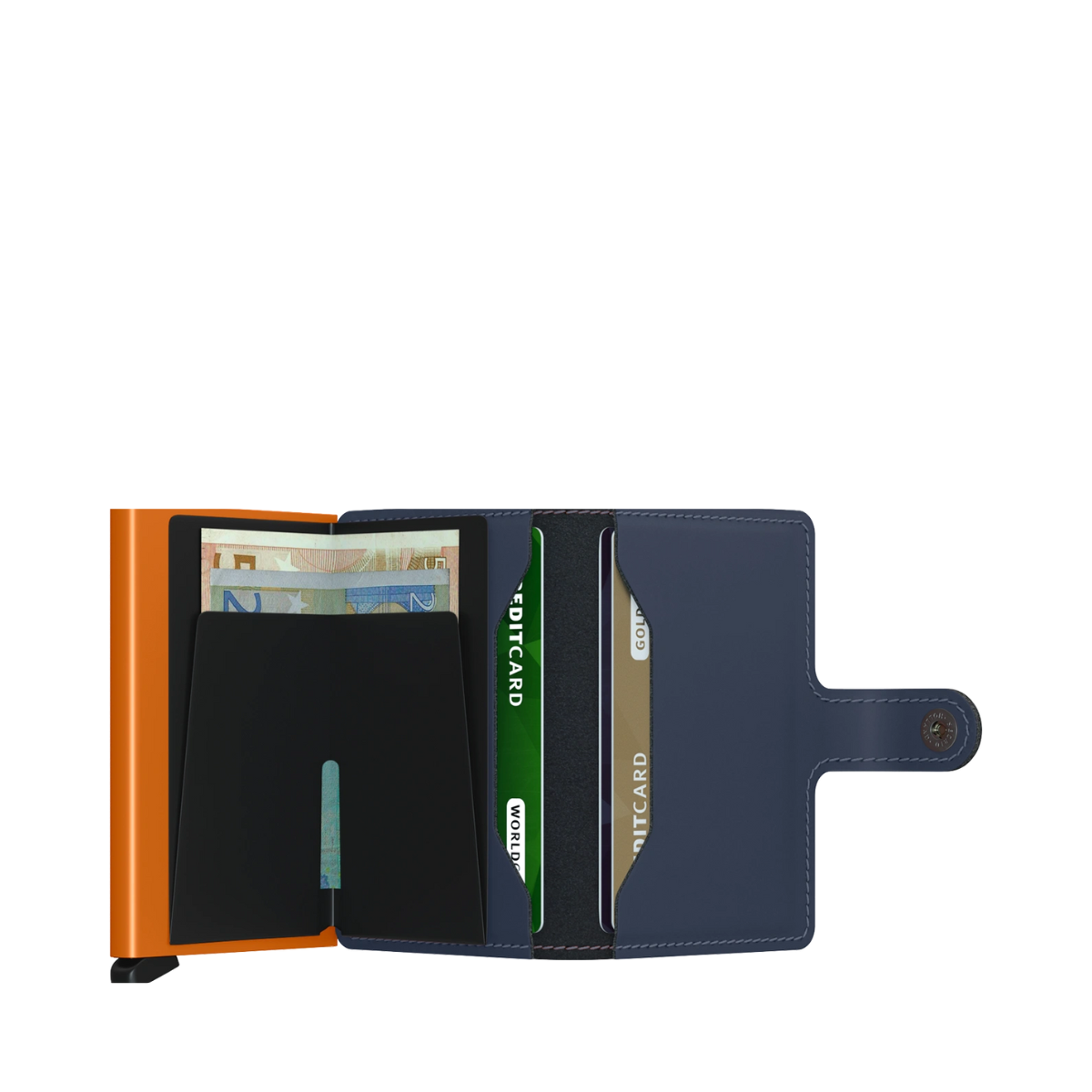 Miniwallet Matte - Nightblue & Orange