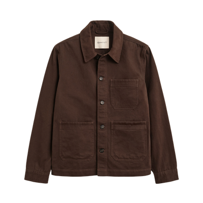 Twill Overshirt - Black Brown