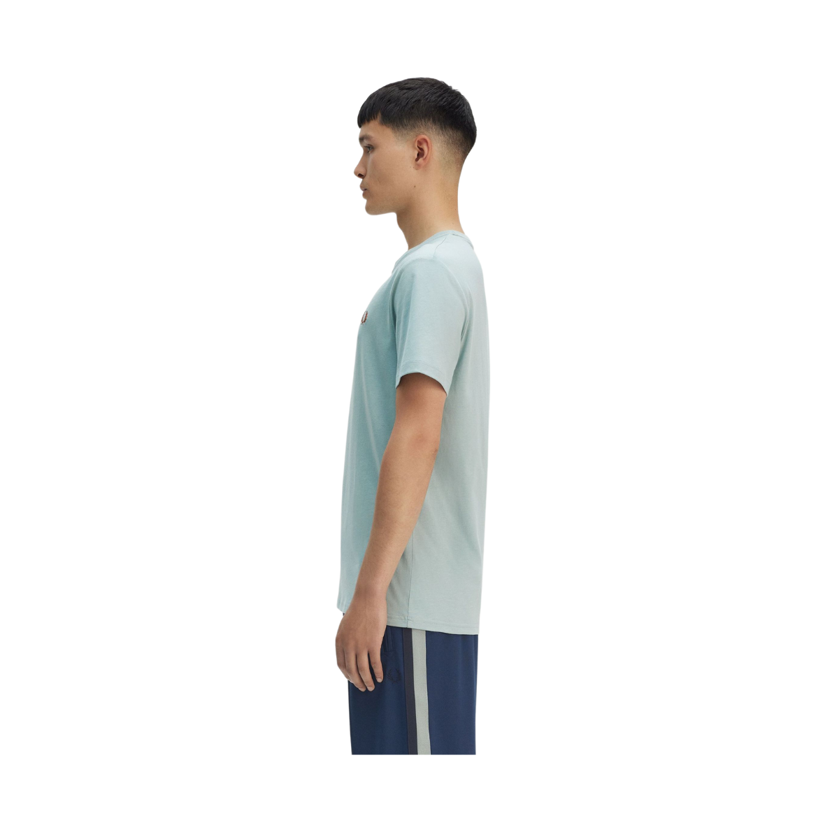 Crew Neck T-Shirt - Silver Blue