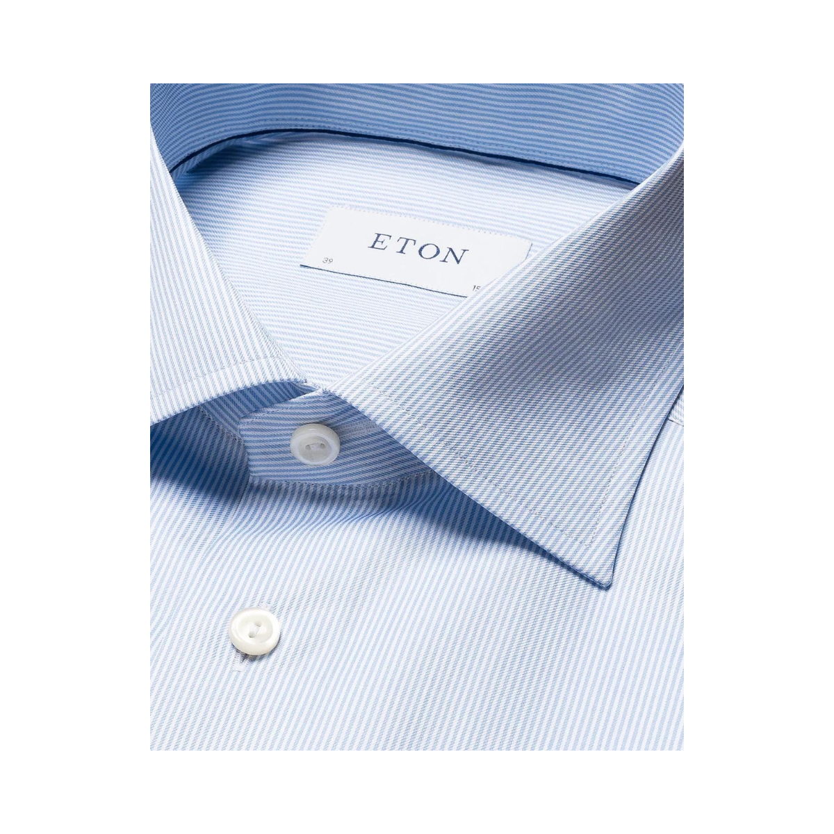 Fine Stripe Signature Twill Shirt - Light Blue