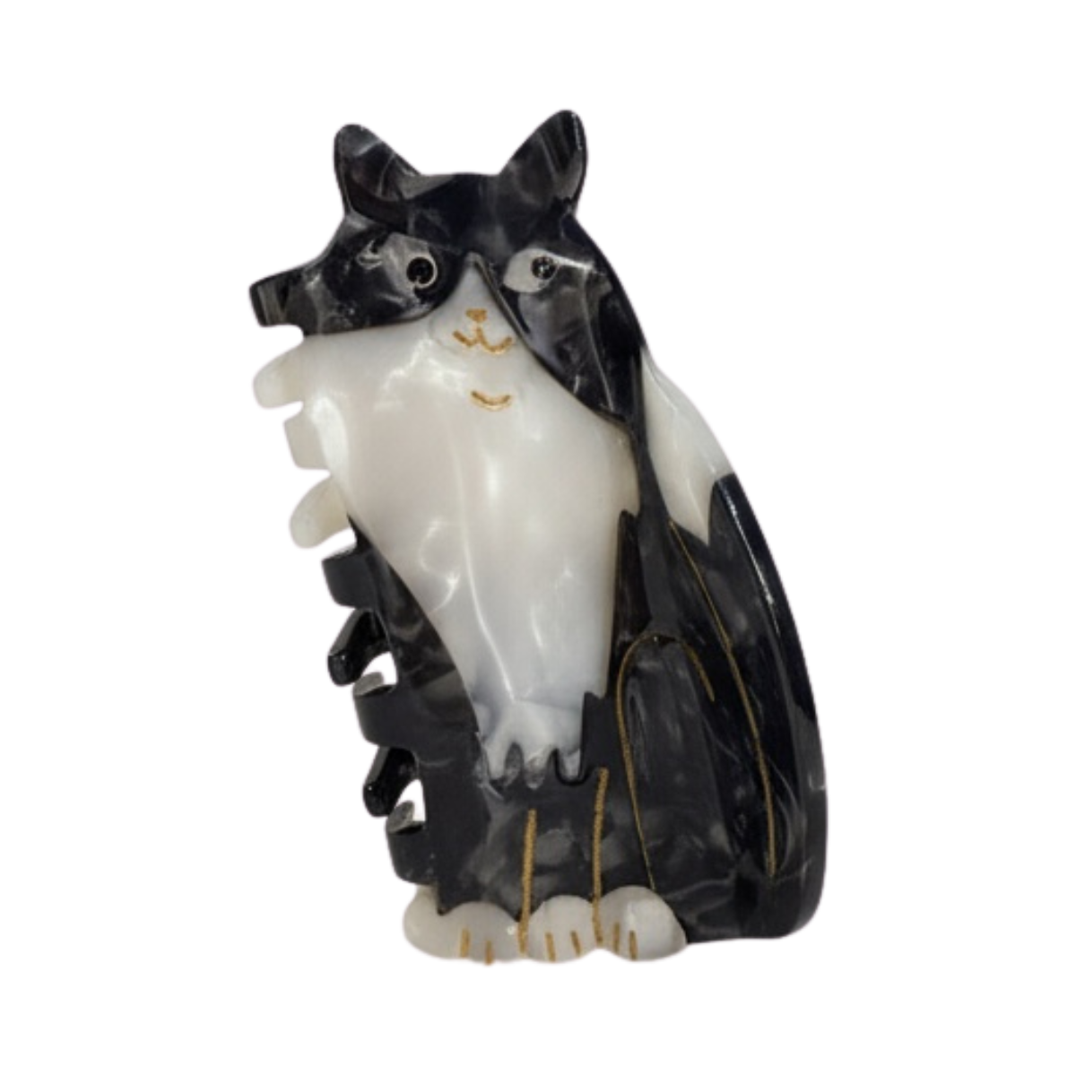 Black Cat Hairclip - Black