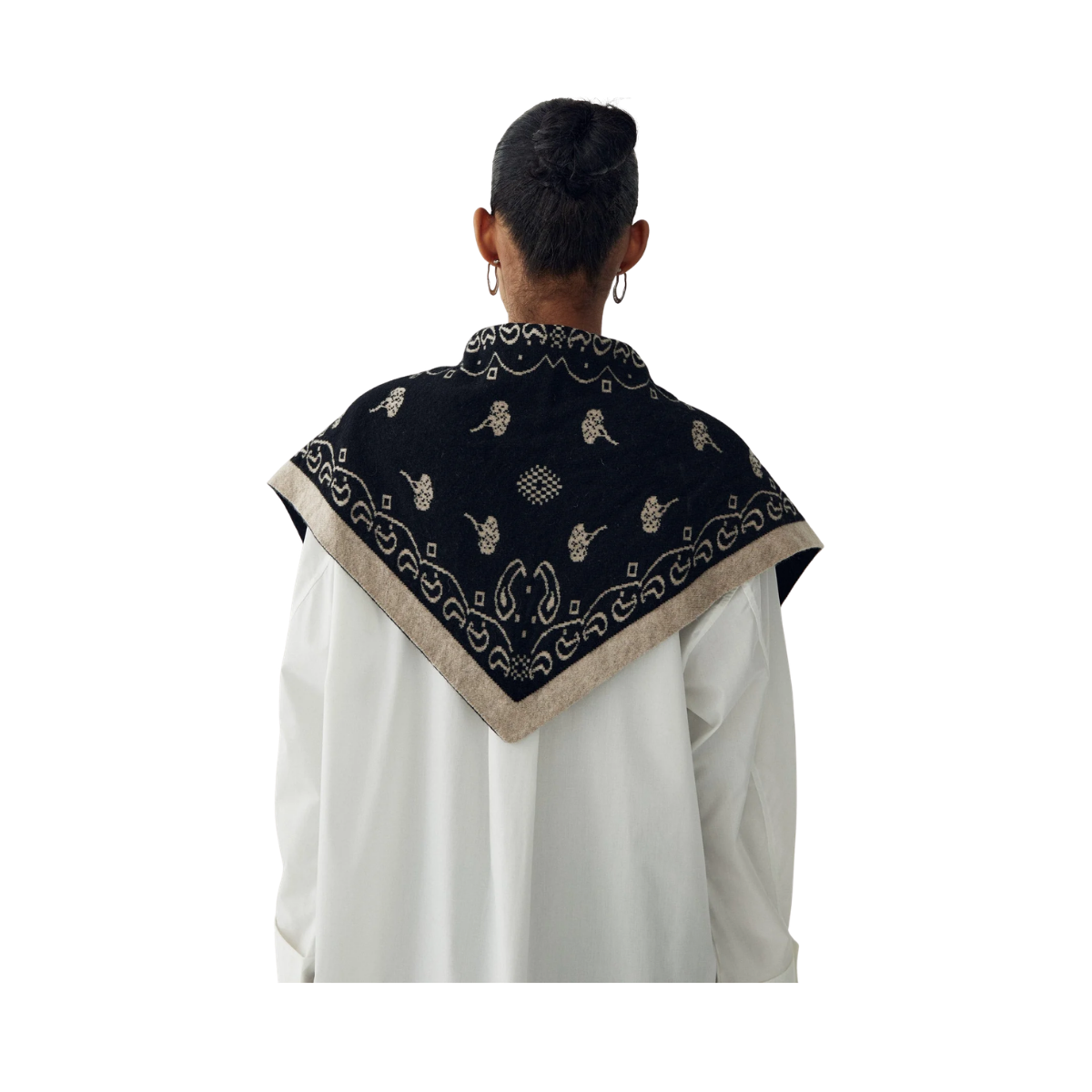 N-Neomi Scarf - Sand Black Mix