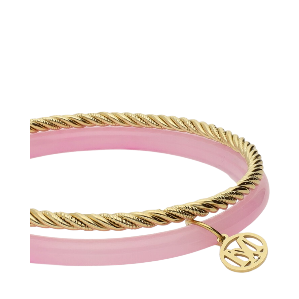 Bangle Set Thin Pink - Gold
