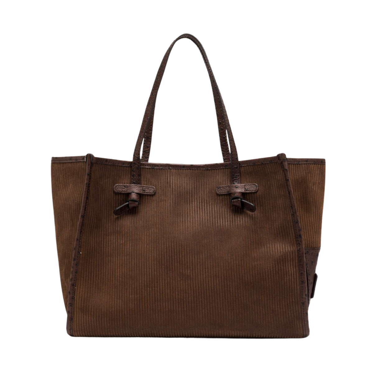 Marcella Suede Shopping Bag - Espresso