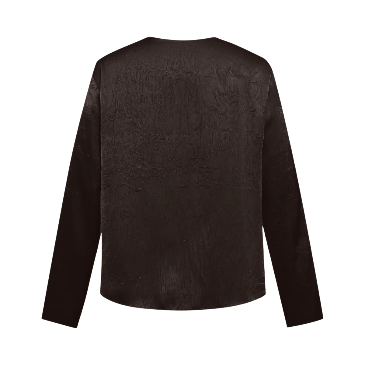 Sinda Drape Blouse - Dark Brown