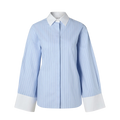 Classic Poplin Shirt - Light Blue Stripe