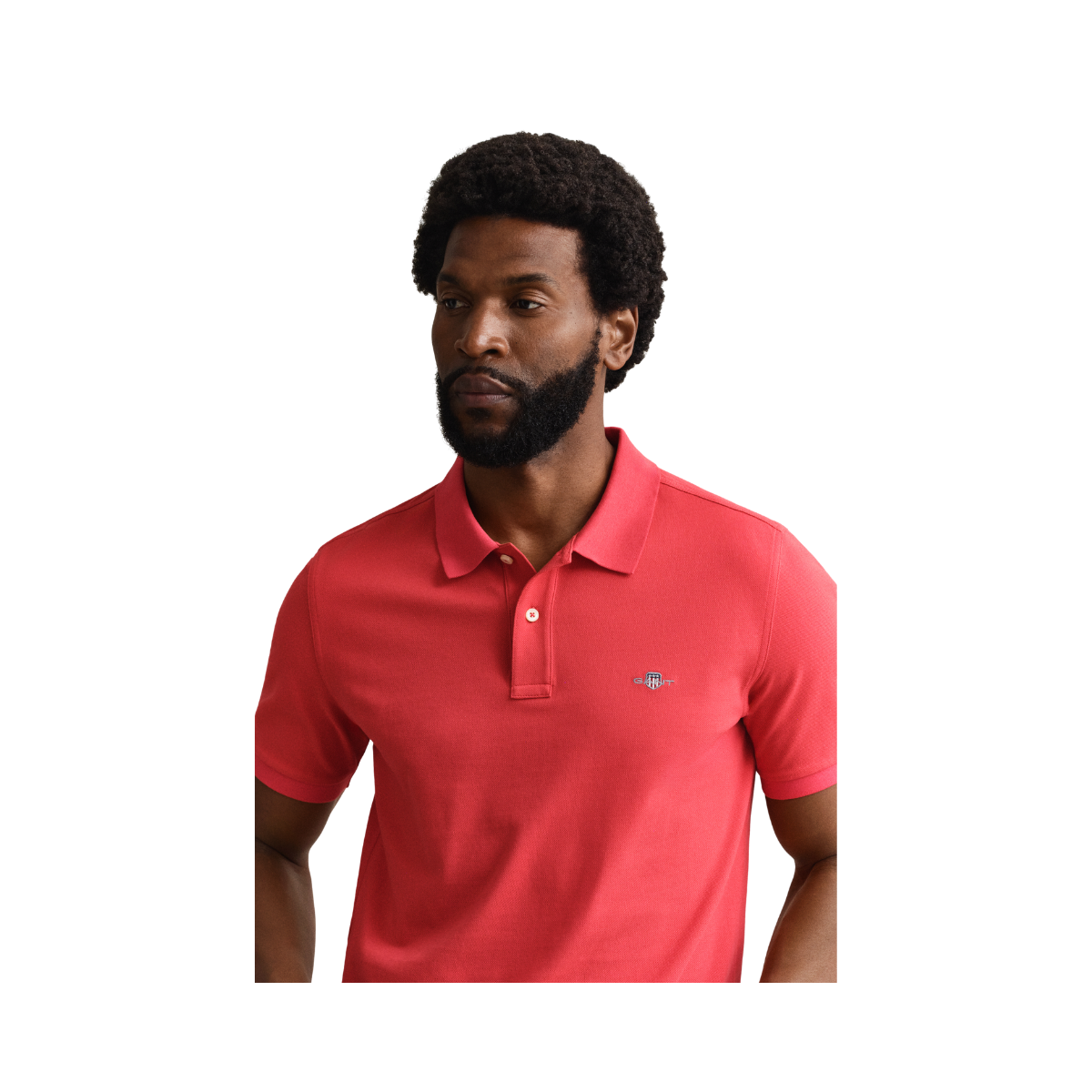 Shield SS Pique Polo - Rose Red