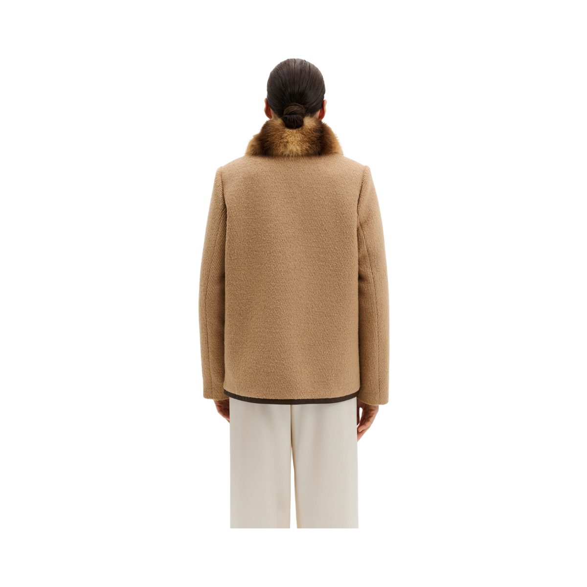 Taylor Faux Fur Trim Jacket - Camel
