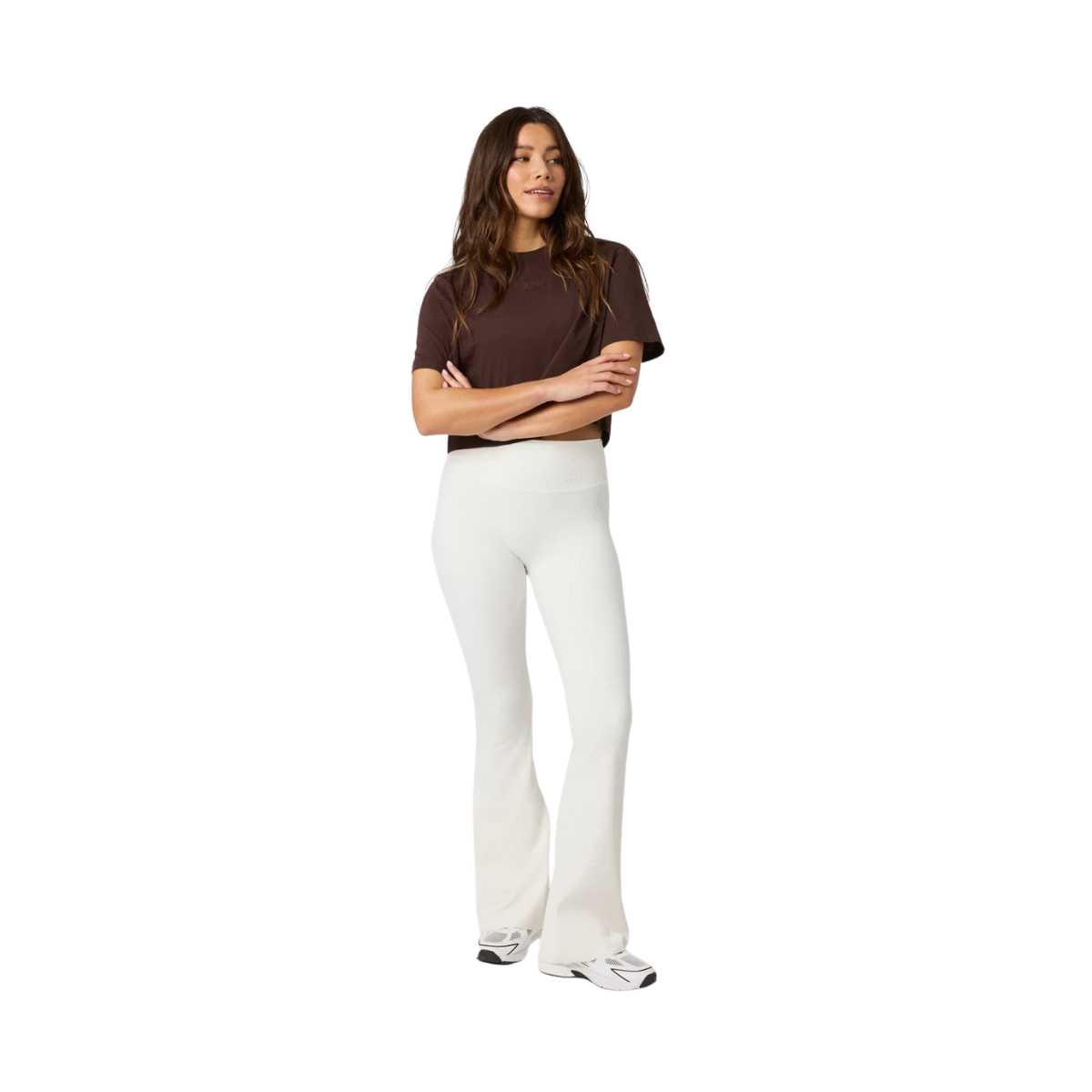 Studio Oversized Cropped T-Shirt - Coffee Bean