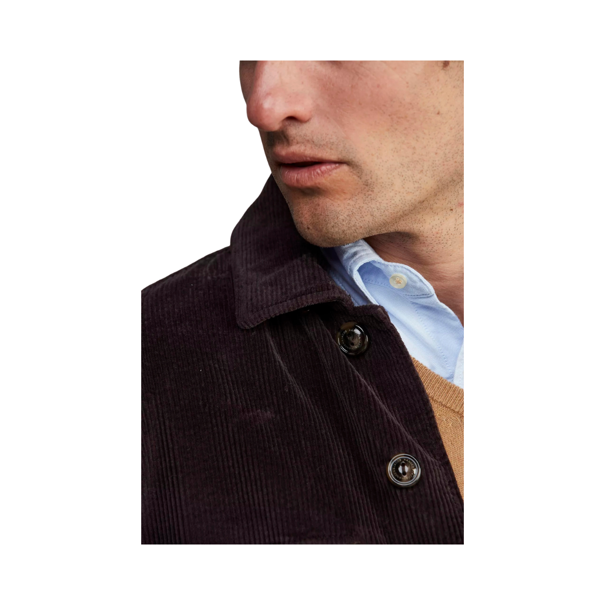 8W Corduroy Overshirt - Deep Brown