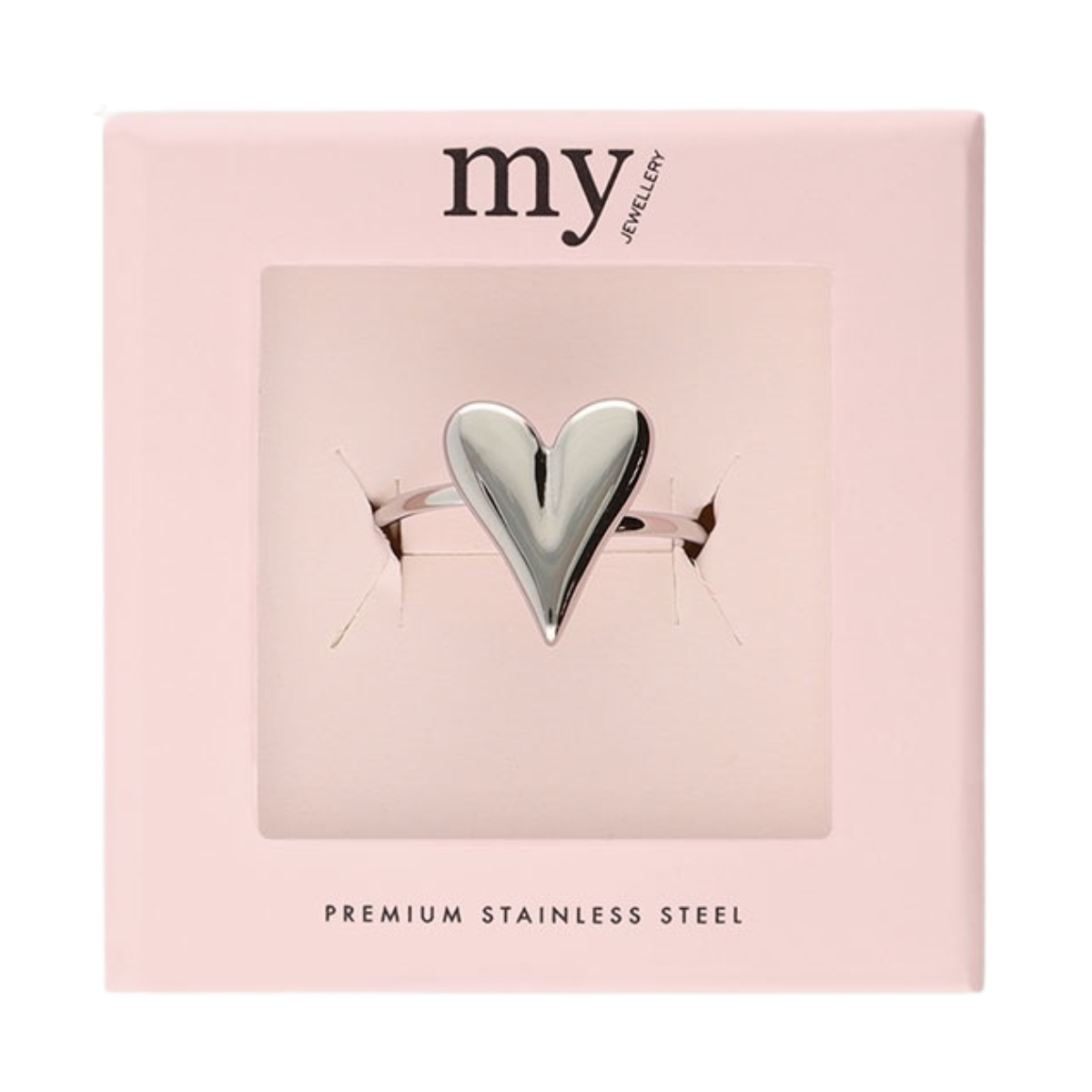 Ring with heart - 1500 Silver