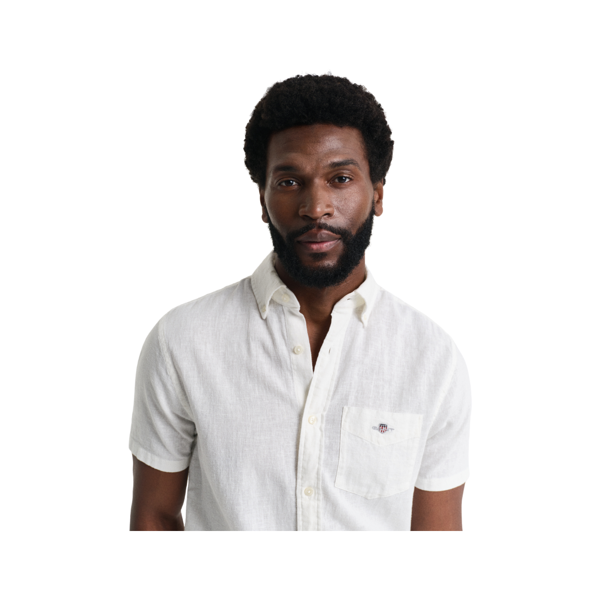 Reg Cotton Linen SS Shirt - White