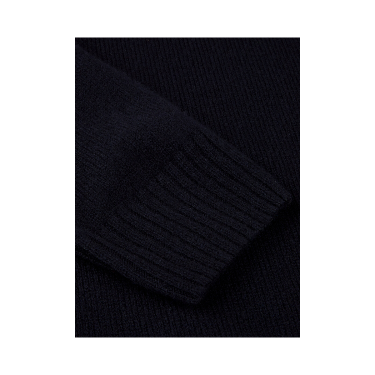 Sweater Knitted Crew Lambs Wool - Navy