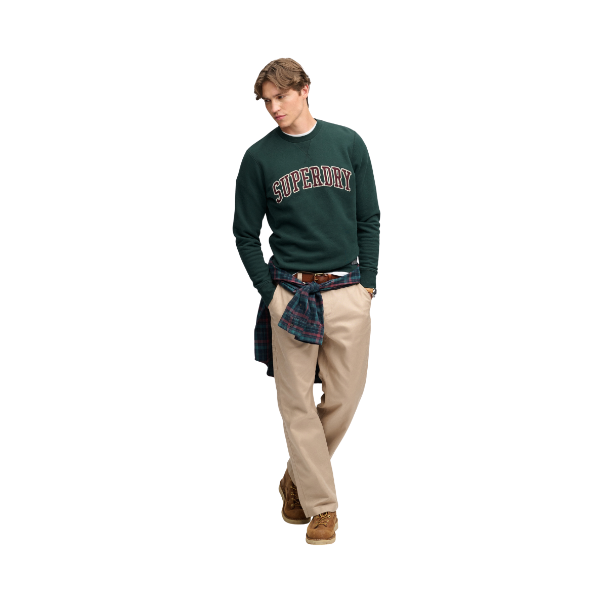Athletic Applique Relaxed Crew - 27E Enamel Green