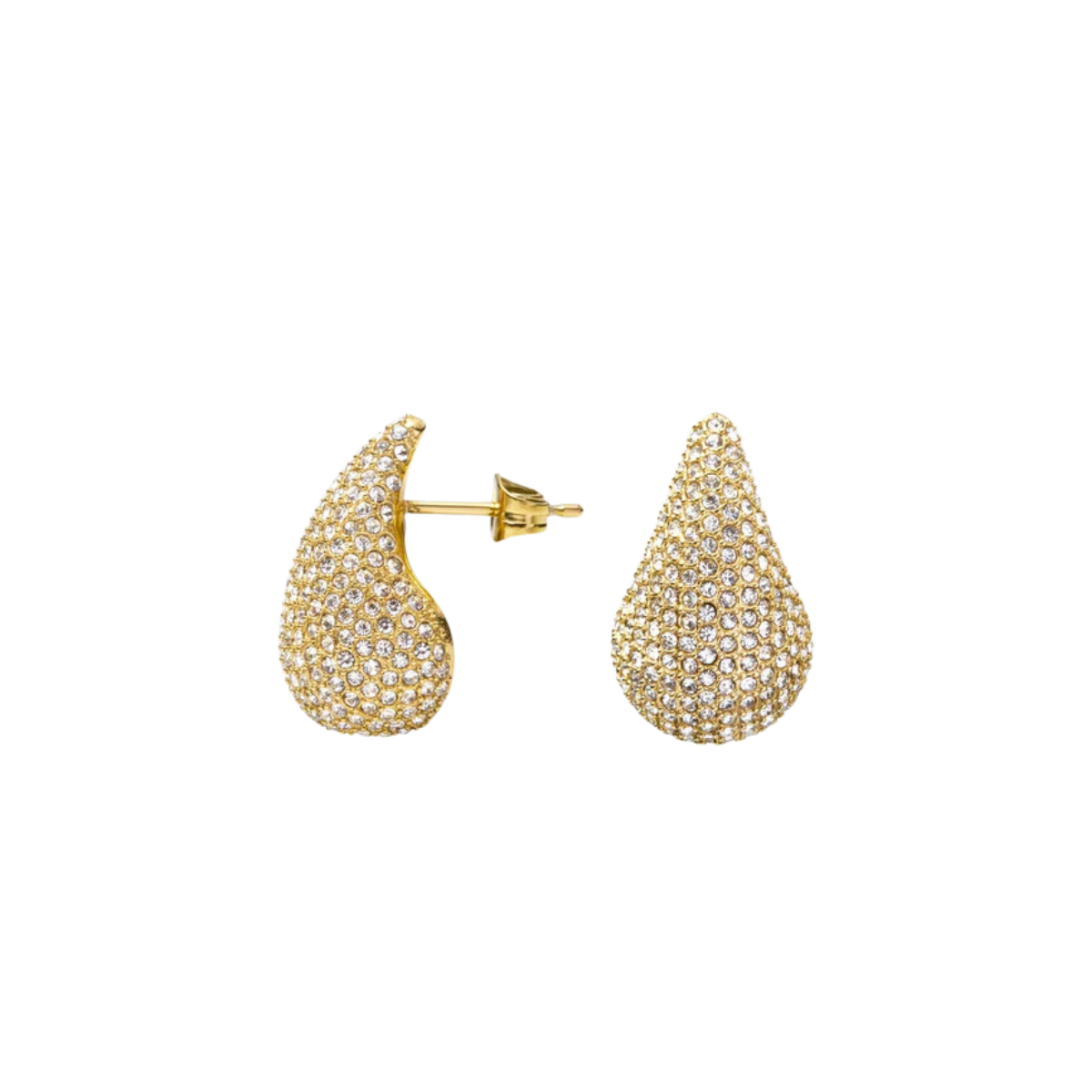 Pavé Daring Small Gold Dupe Earring - gold