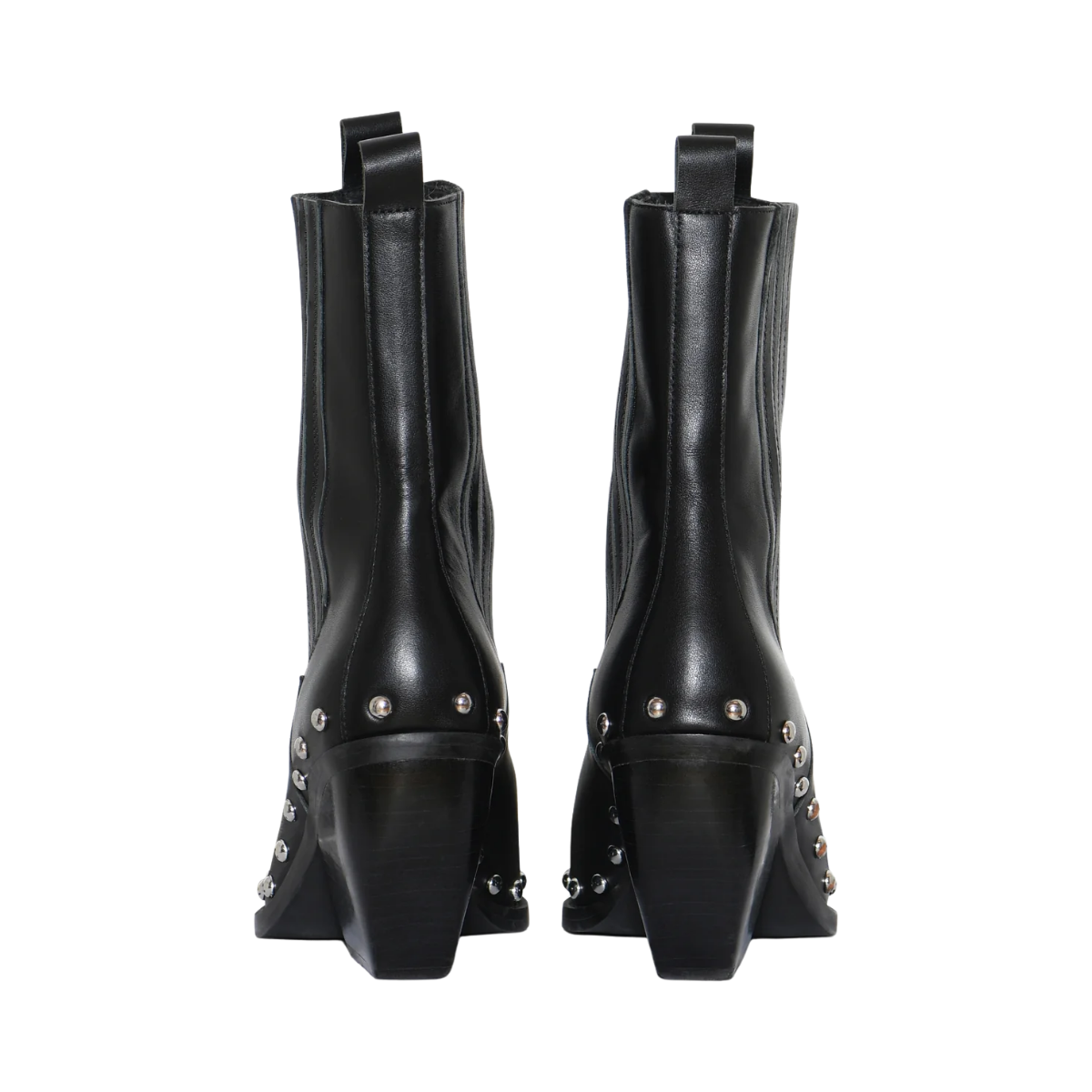 Jorja Studs Pistol Boot - Black
