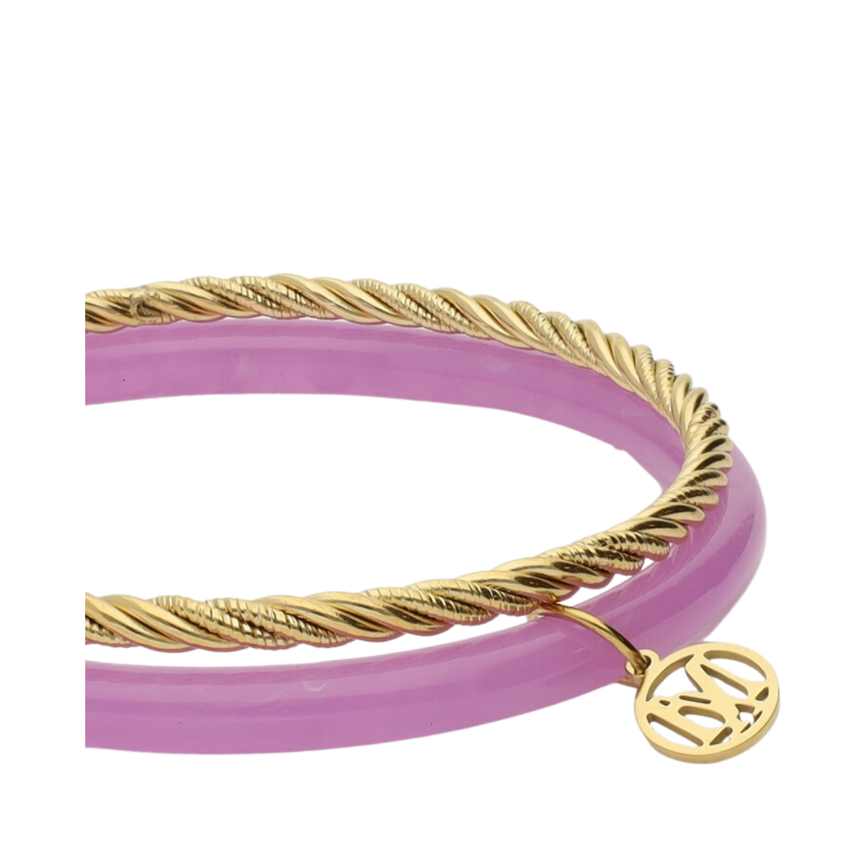 Bangle Set Thin Lila - Gold