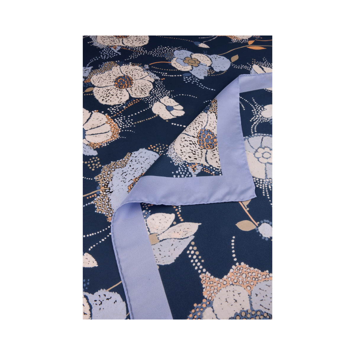 Scarf 90x90cm - 181 Navy Pattern