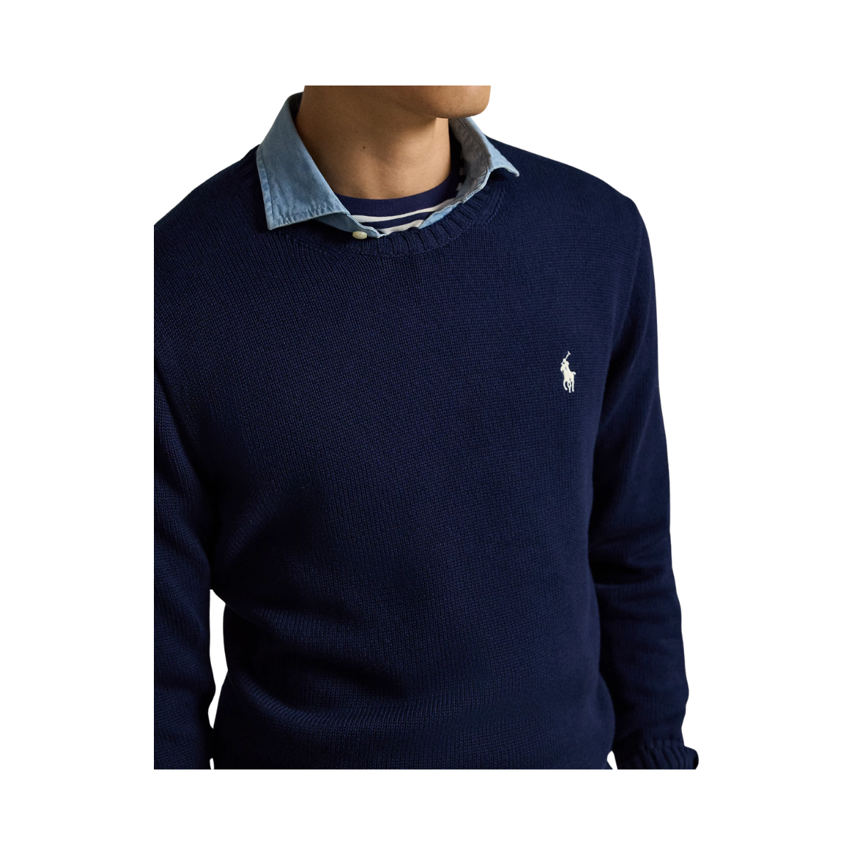 Cotton Crewneck Sweater - Hunter Navy