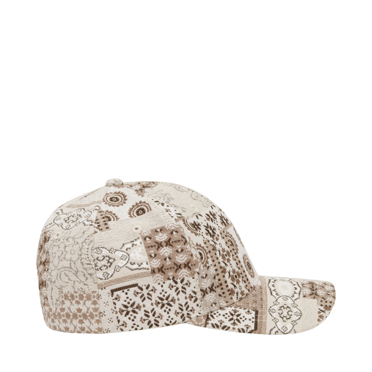 Patchwork Jacquard Baseball Cap - 815 Light Sand