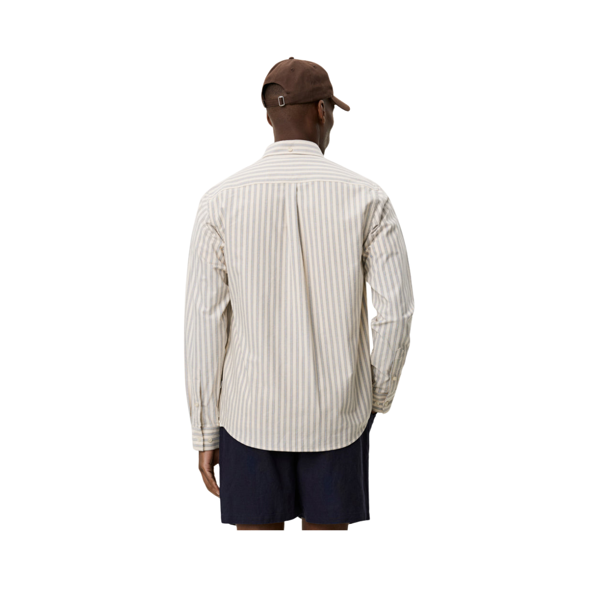 Konrad Striped Oxford Shirt - Eggnog White