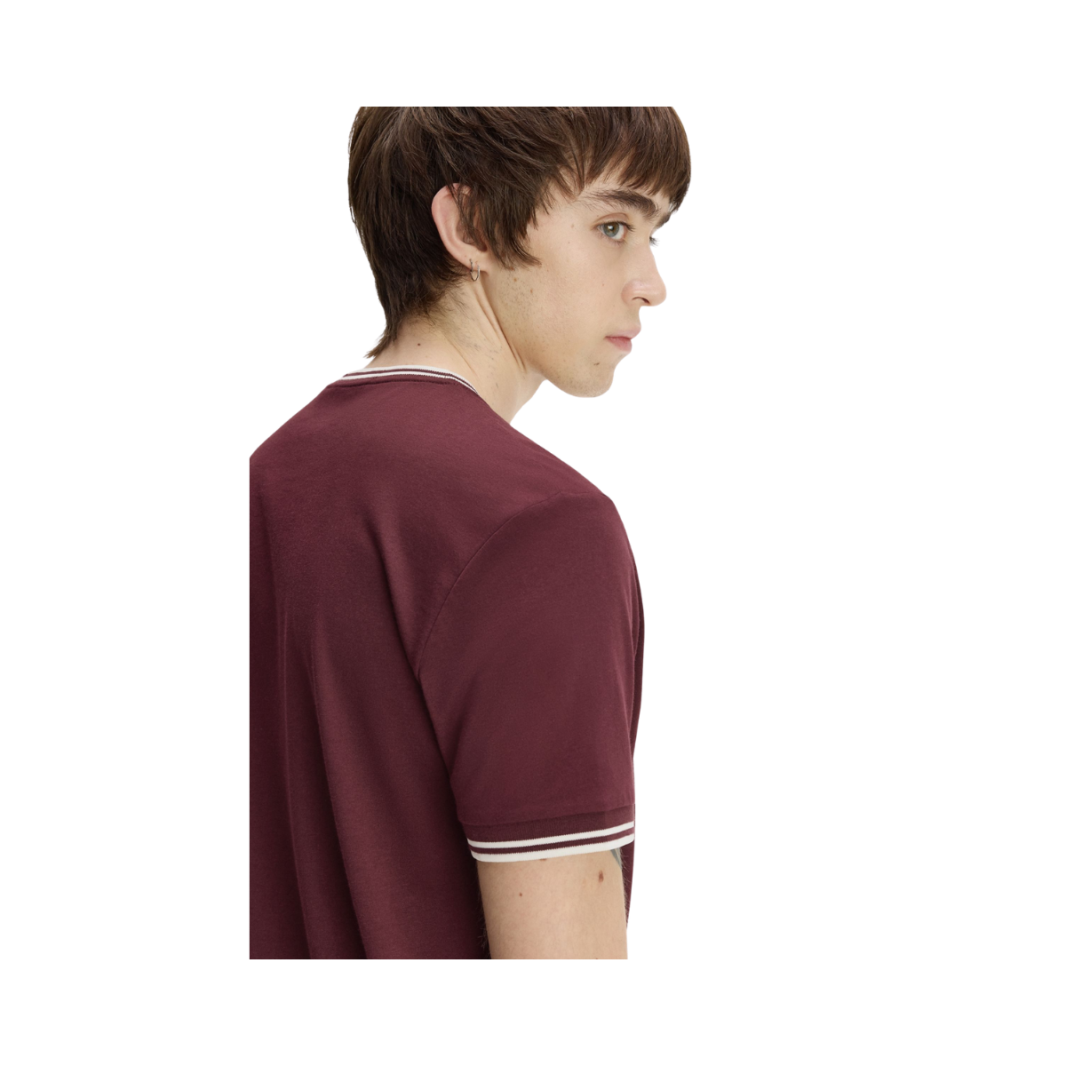 Twin Tipped T-Shirt - Oxblood/Ecru