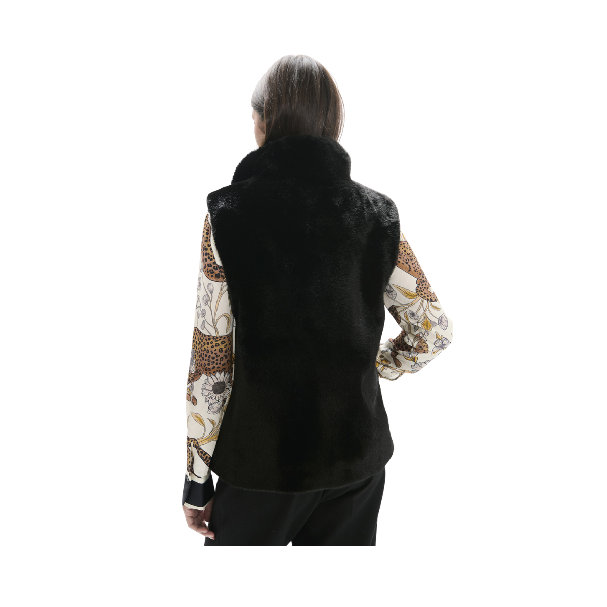 Metallic Detailed Vest - Black