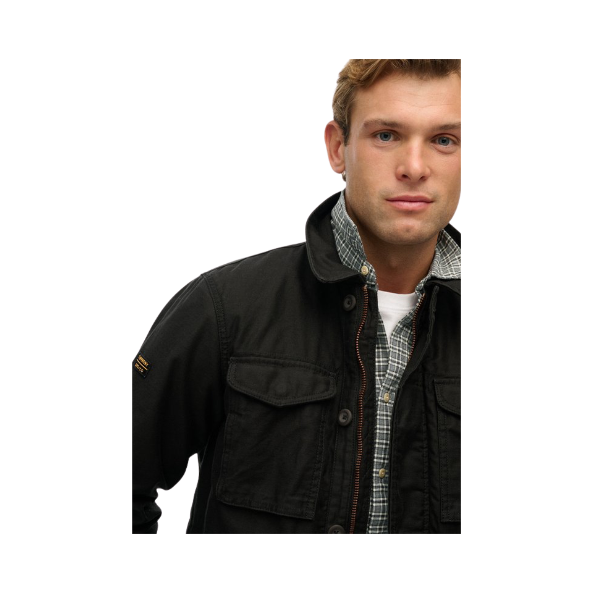 Collared M65 Jacket - 12A Jet Black