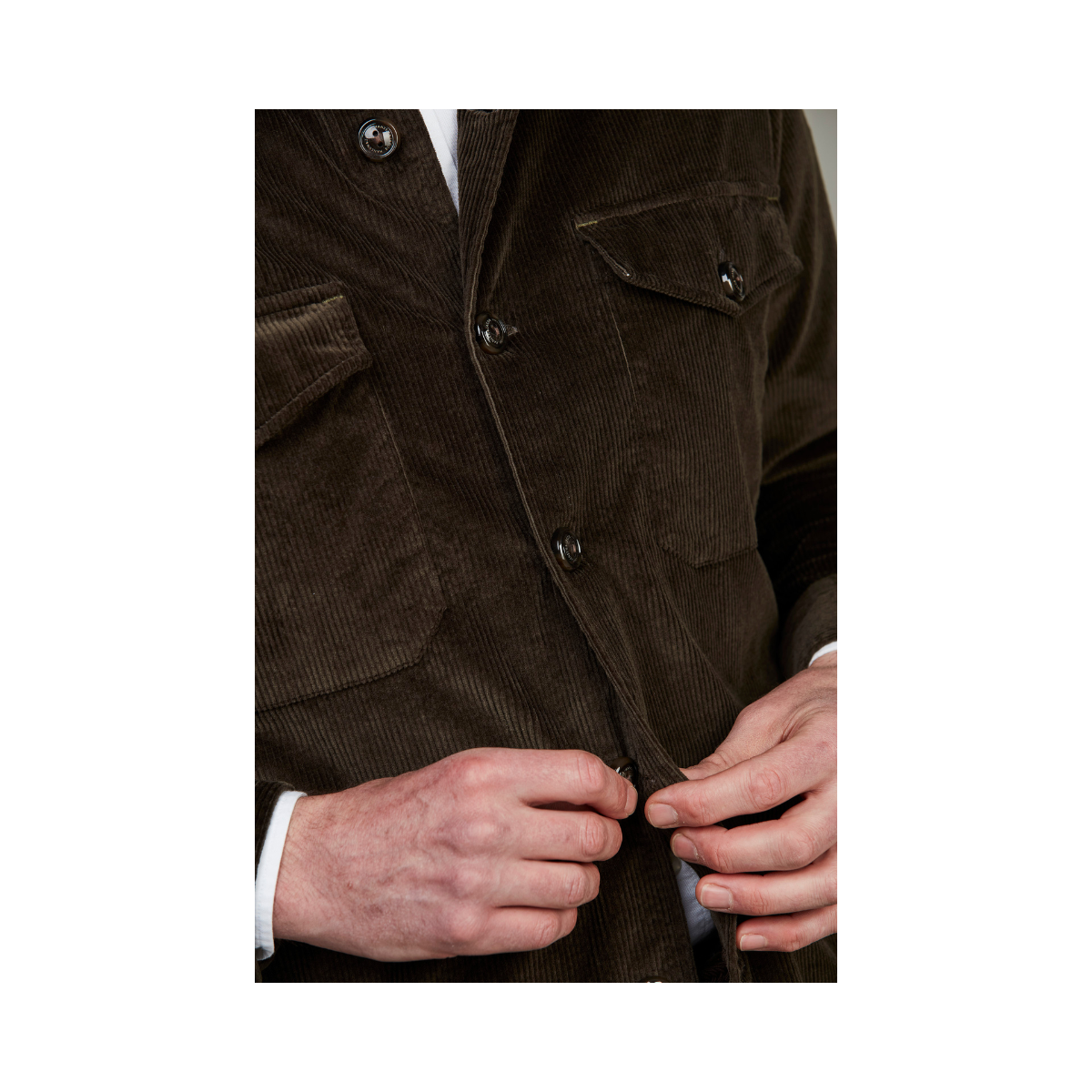 Corduroy Overshirt - Dark Green
