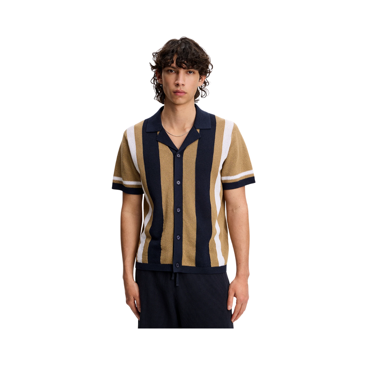 Remus Resort Collar Knit Polo - Kelp