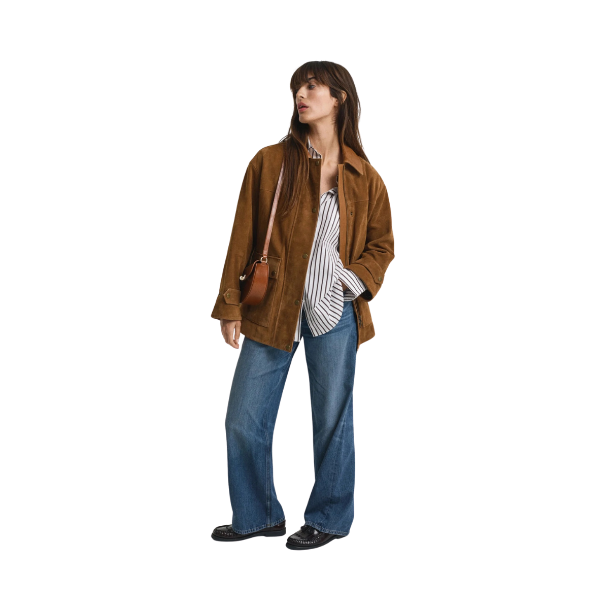 Suede Barn Jacket - Cognac