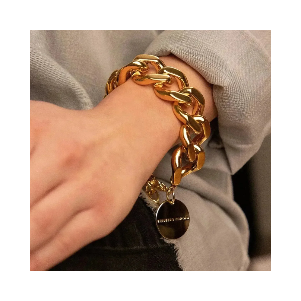 Flat Chain Bracelet - Gold