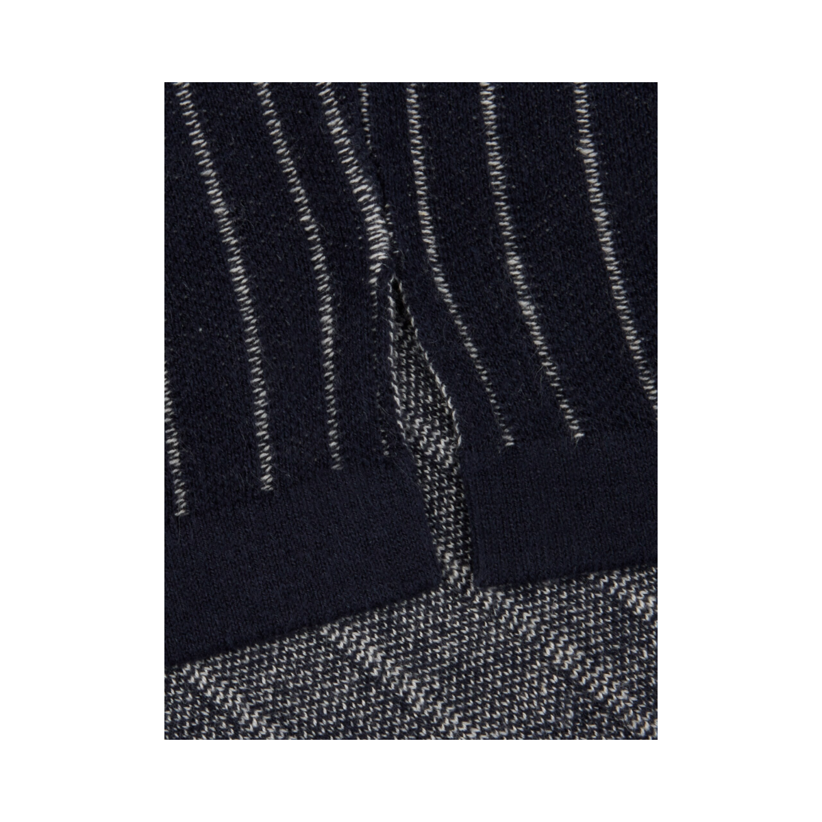 Polo Shirt Knitted Striped - Navy stripe