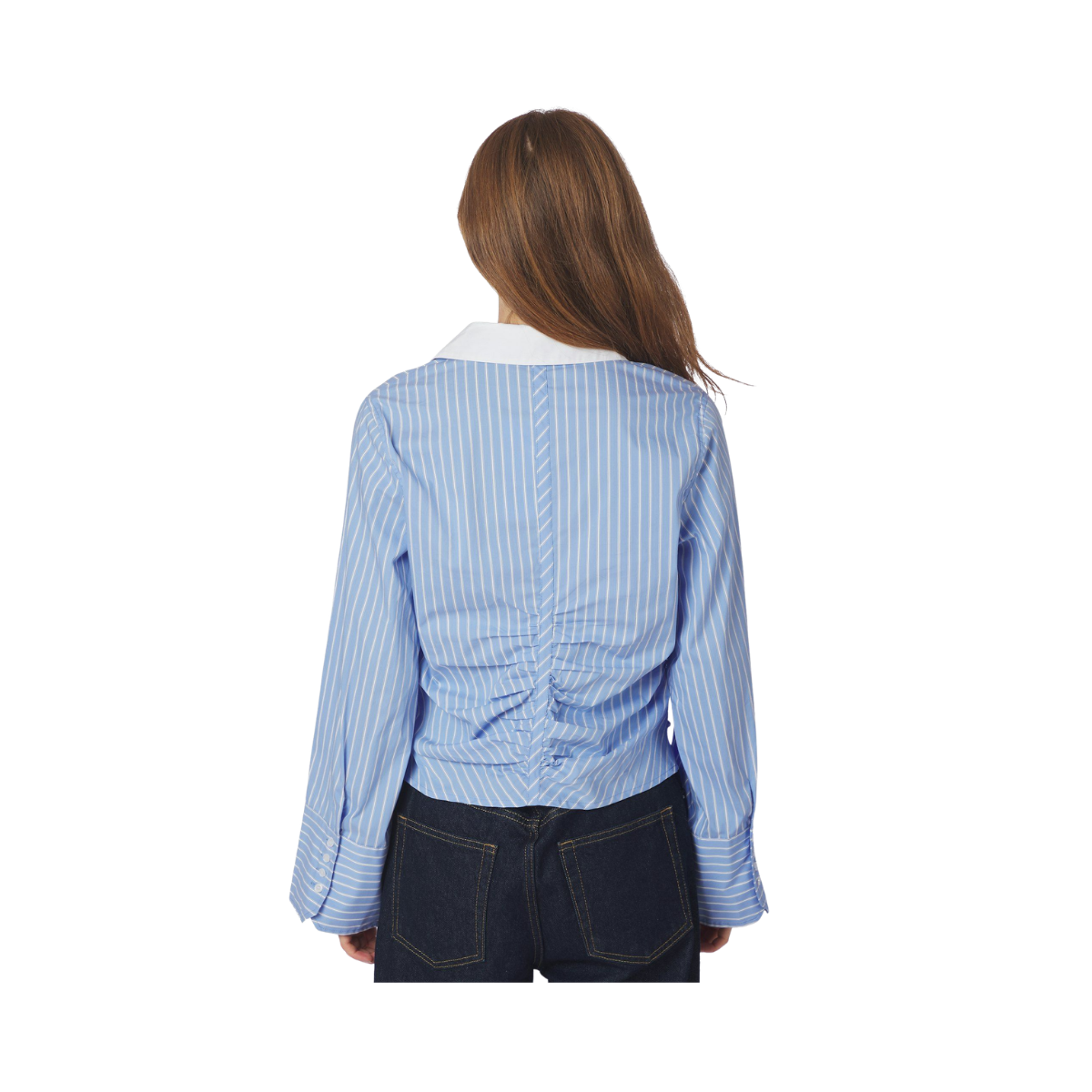 Francesca Stripe Shirt - Light Blue