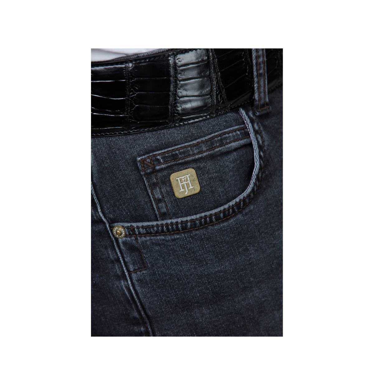 5-PKT SILK TOUCH GREY DENIM - Grey