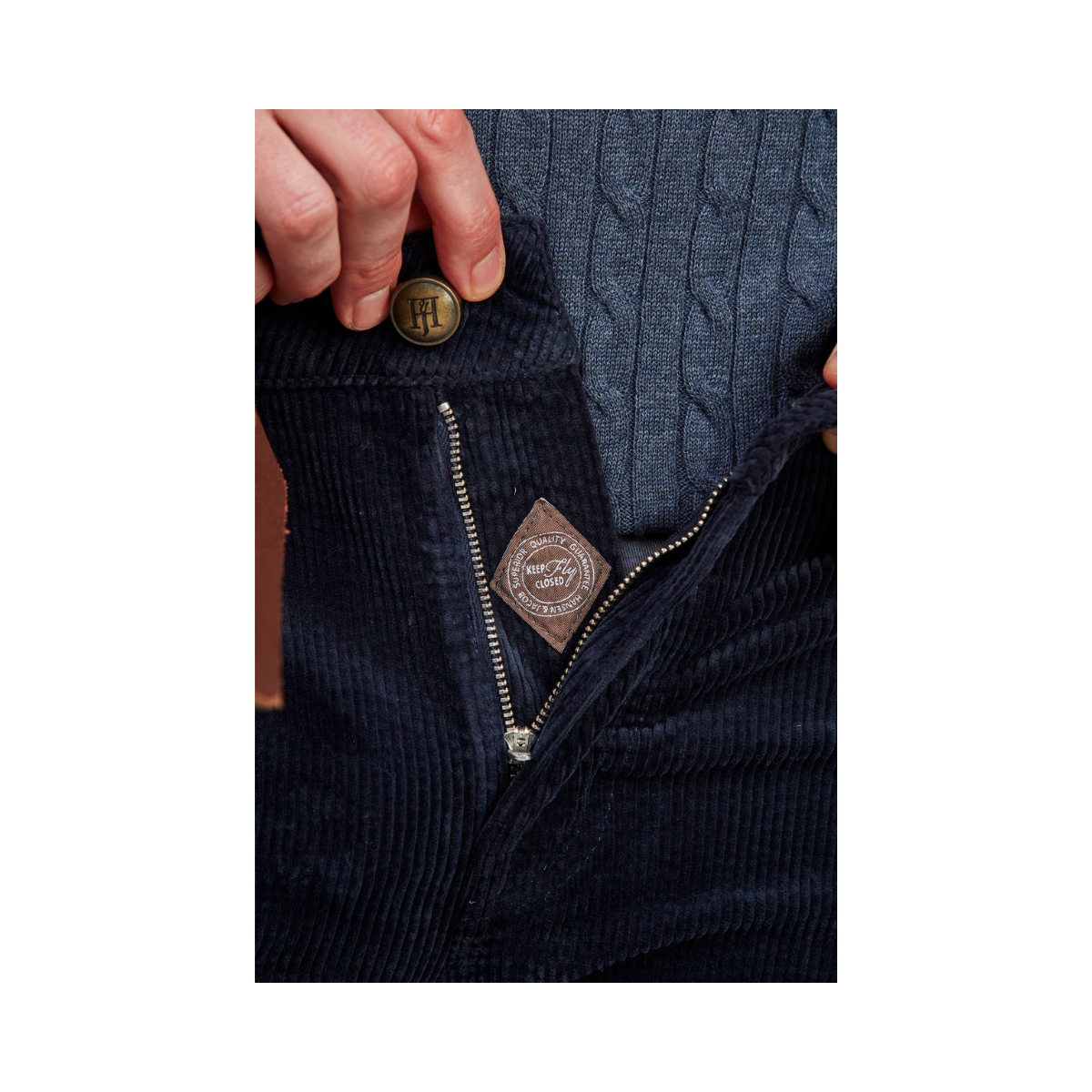 5-Pkt 8W Cord - Navy