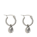 Earring Drop Stone - Silver