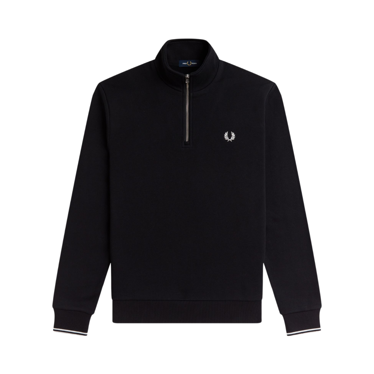 HALF ZIP SWEATSHIRT - Black