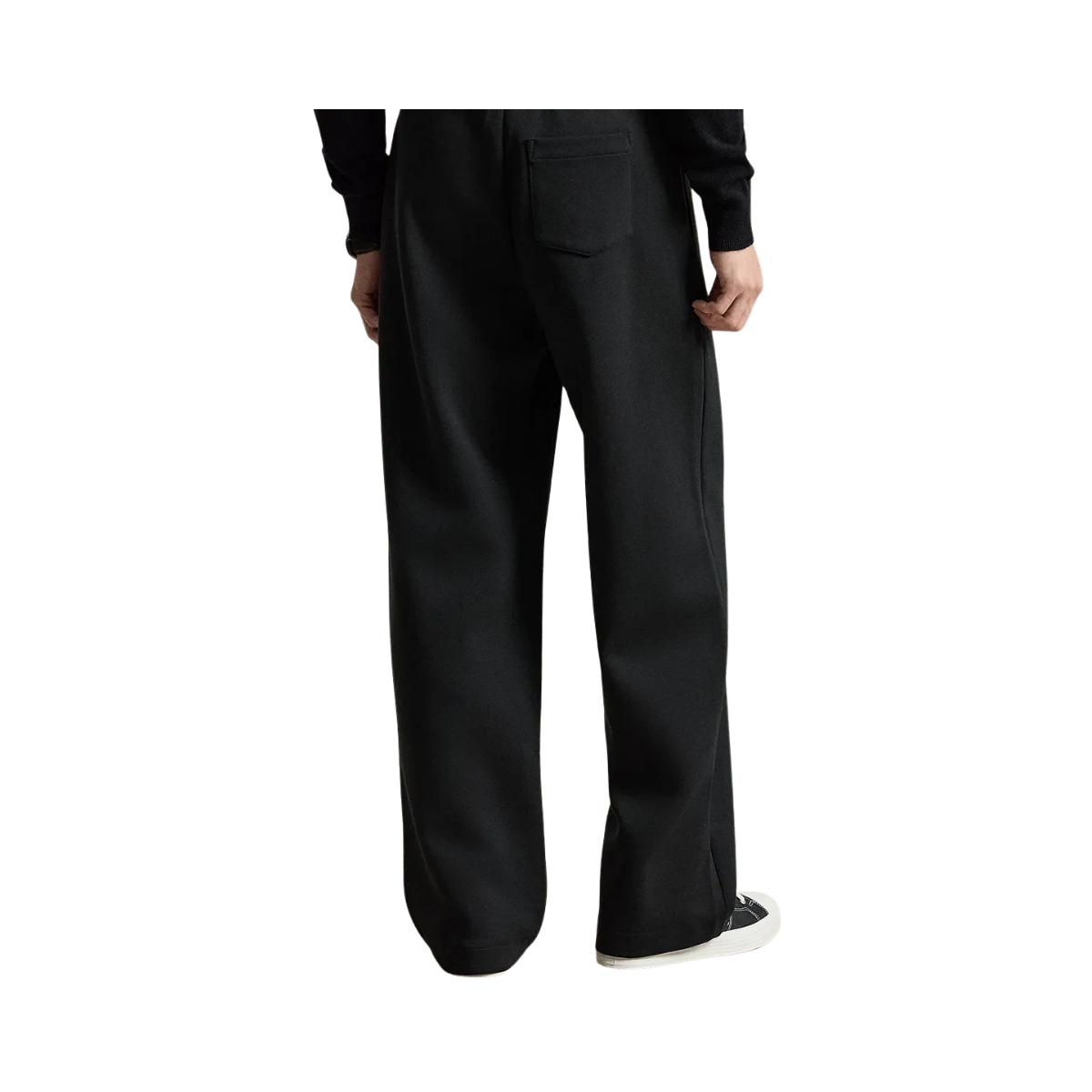 Knit Wide Leg Pants - Polo Black