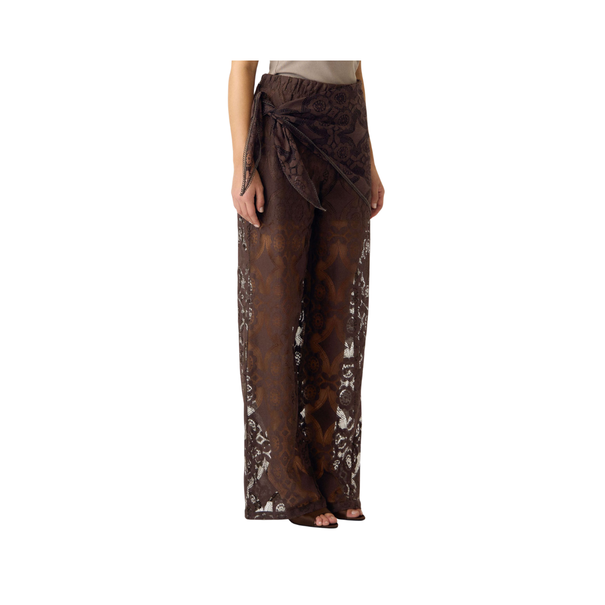 YASAlmi Scarf Lace Pant - Coffee Bean