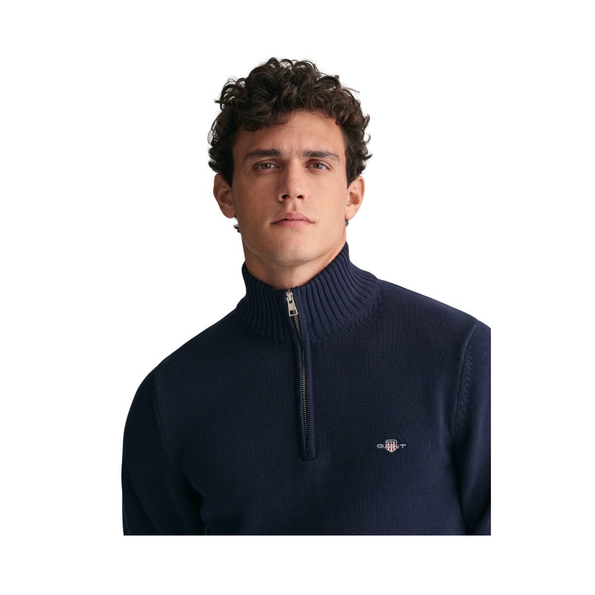 Casual Cotton Halfzip - Evening Blue