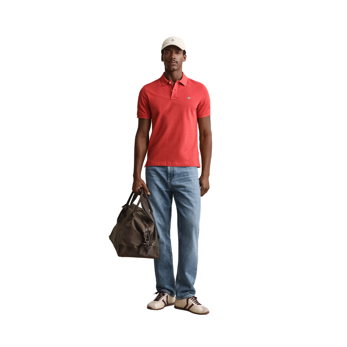 Shield SS Pique Polo - Maple Fire