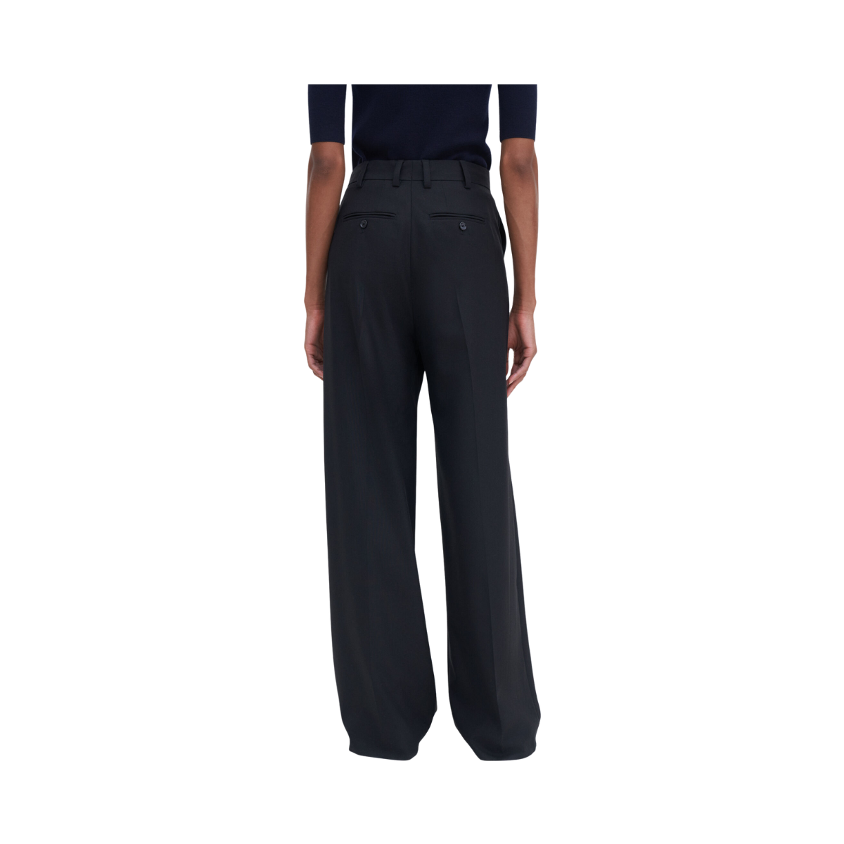Darcey Wool Trousers - Black