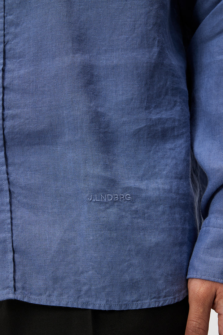Reg LS Clean Linen Shirt - Blue