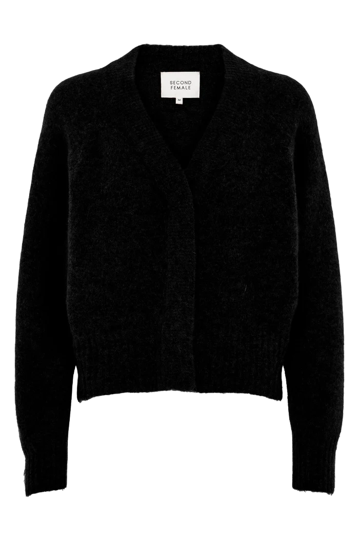 Brook Knit Boxy Cardigan - Black